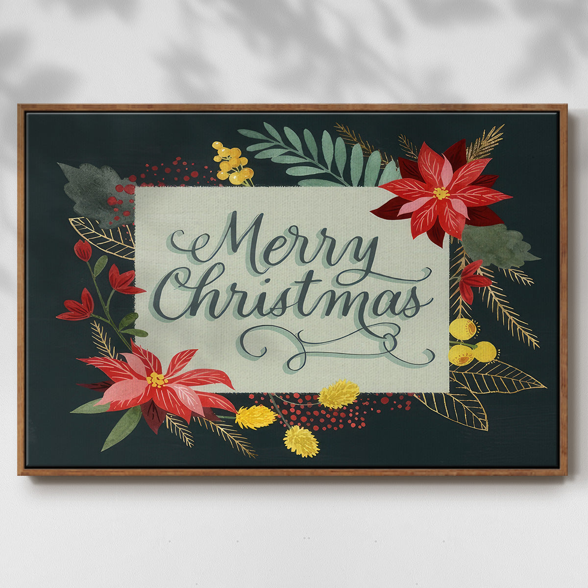 Bright Christmas Night I - Floater Framed Canvas Print