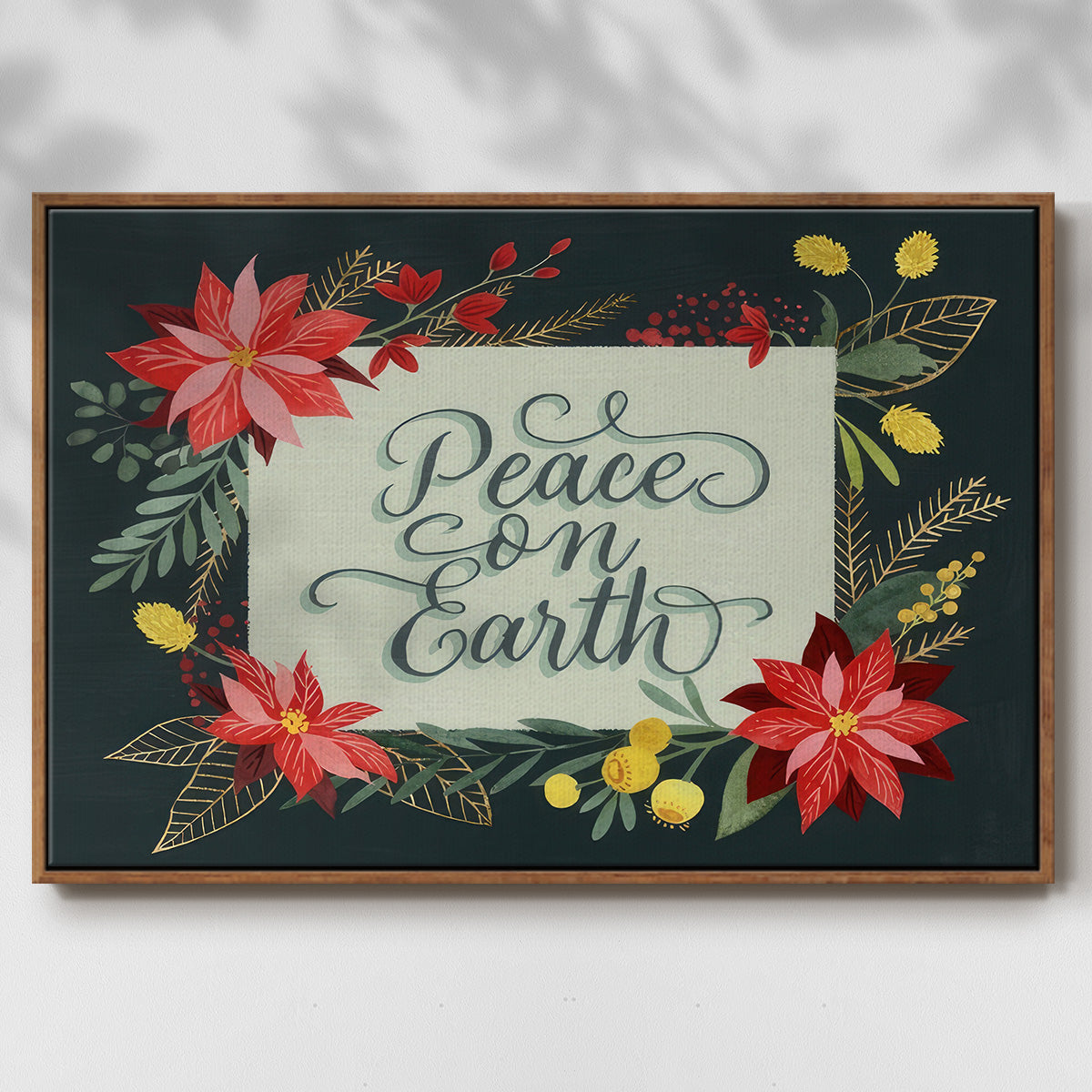 Bright Christmas Night II - Floater Framed Canvas Print