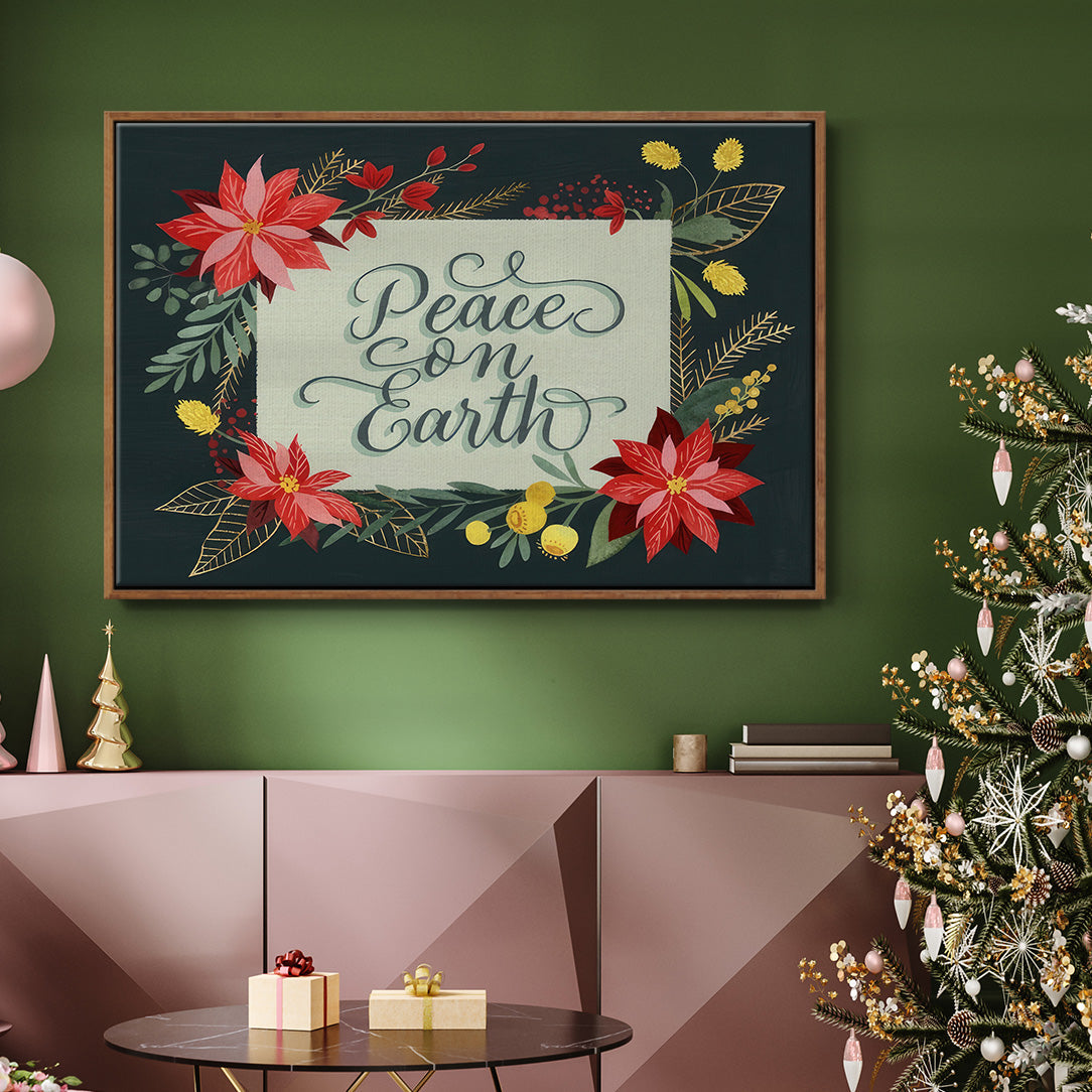 Bright Christmas Night II - Floater Framed Canvas Print