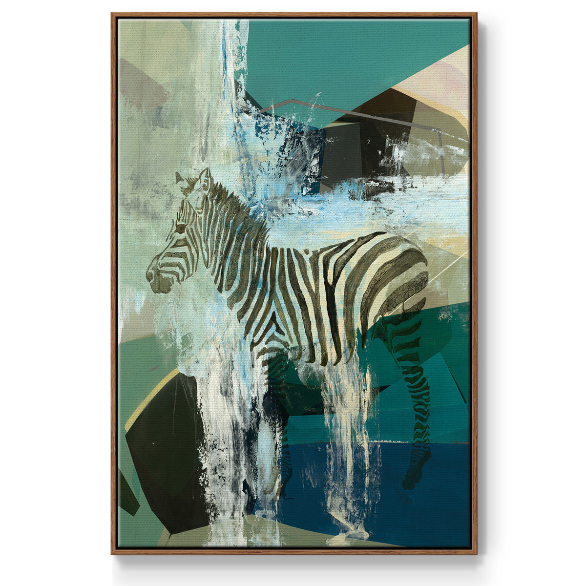 Crossing the Lines - Floater Framed Canvas Print