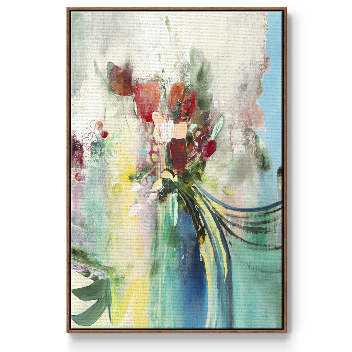 Celebration I - Floater Framed Canvas Print