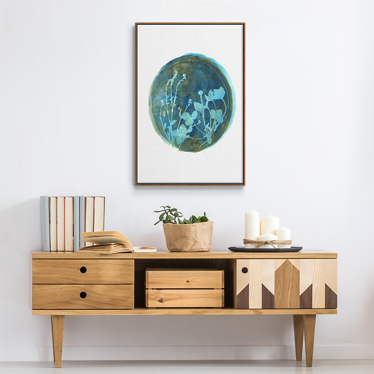 Strawberries and Forg I - Floater Framed Canvas Print