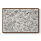 Vintage Abstract Print XVI - Floater Framed Canvas Print