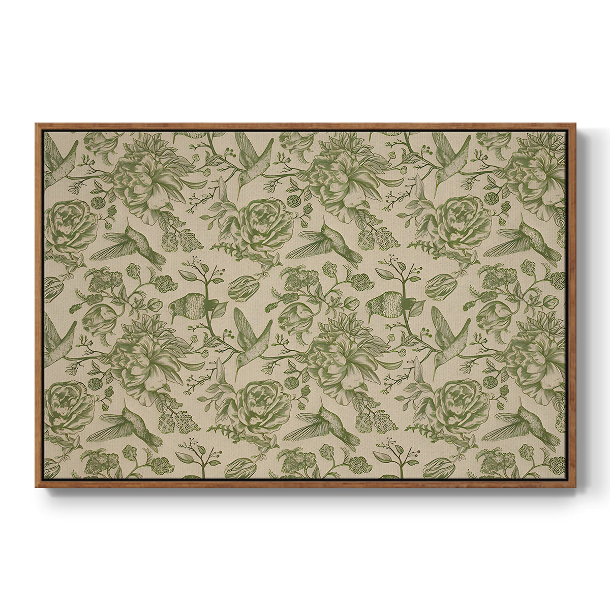 Vintage Abstract Print - Floater Framed Canvas Print