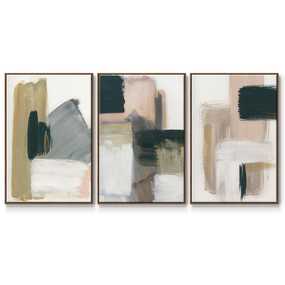 Marble Block Symmetry I - Floater Framed Canvas Set