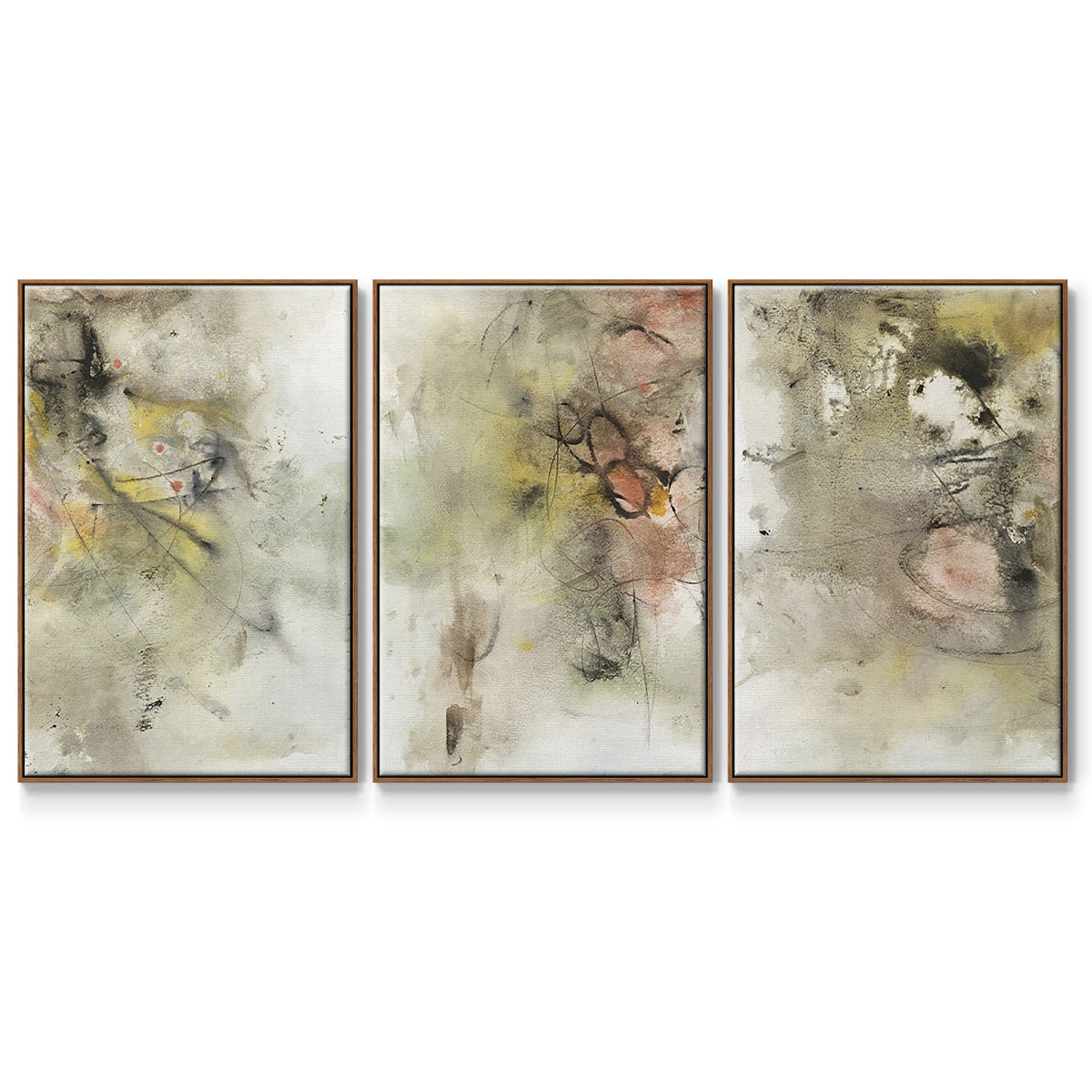 Soft Inspiration I - Floater Framed Canvas Set