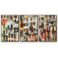 Stacked Houses I - Floater Framed Canvas Set