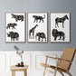 Ornamental Safari Animals I - Floater Framed Canvas Set