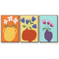 Modern Blooms I - Floater Framed Canvas Set