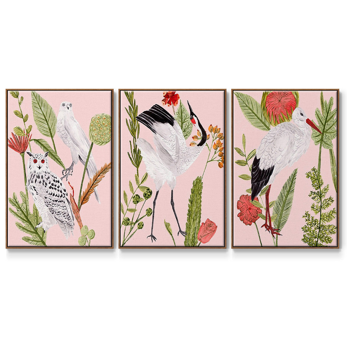Birds in Motion IV - Floater Framed Canvas Set