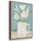 Muted Spring Arrangement I - Floater Framed Canvas Set
