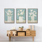 Muted Spring Arrangement I - Floater Framed Canvas Set