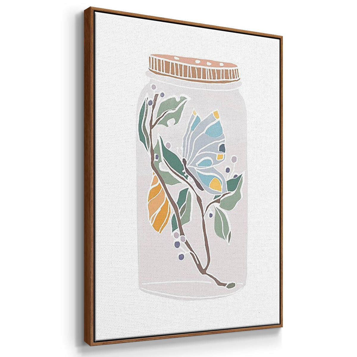 Nature Jar I - Floater Framed Canvas Set