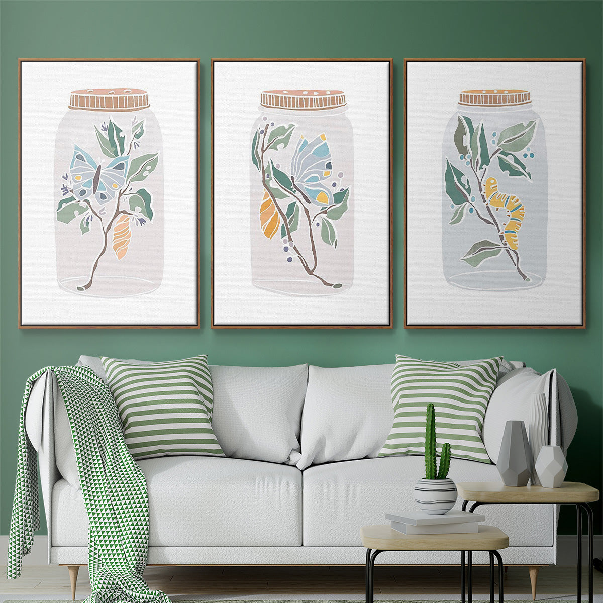 Nature Jar I - Floater Framed Canvas Set