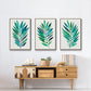 Palm Frond Flow I - Floater Framed Canvas Set