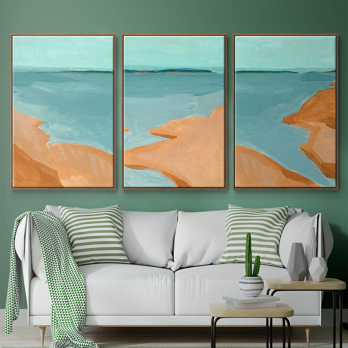 Out on the Sandbar I - Floater Framed Canvas Set