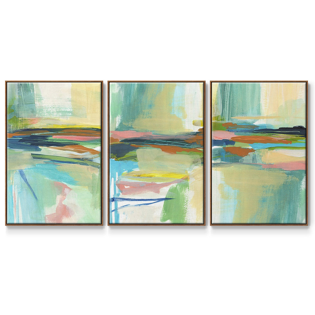 Radiant Horizon I - Floater Framed Canvas Set