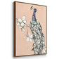 Peacock in Gold I - Floater Framed Canvas Set