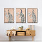 Peacock in Gold I - Floater Framed Canvas Set
