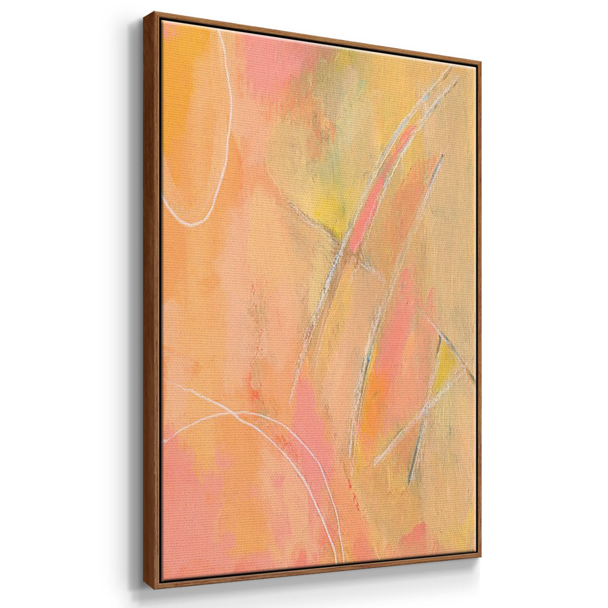 Peach Bliss I - Floater Framed Canvas Set