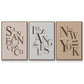 Neutral City Center Type I - Floater Framed Canvas Set