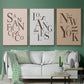 Neutral City Center Type I - Floater Framed Canvas Set