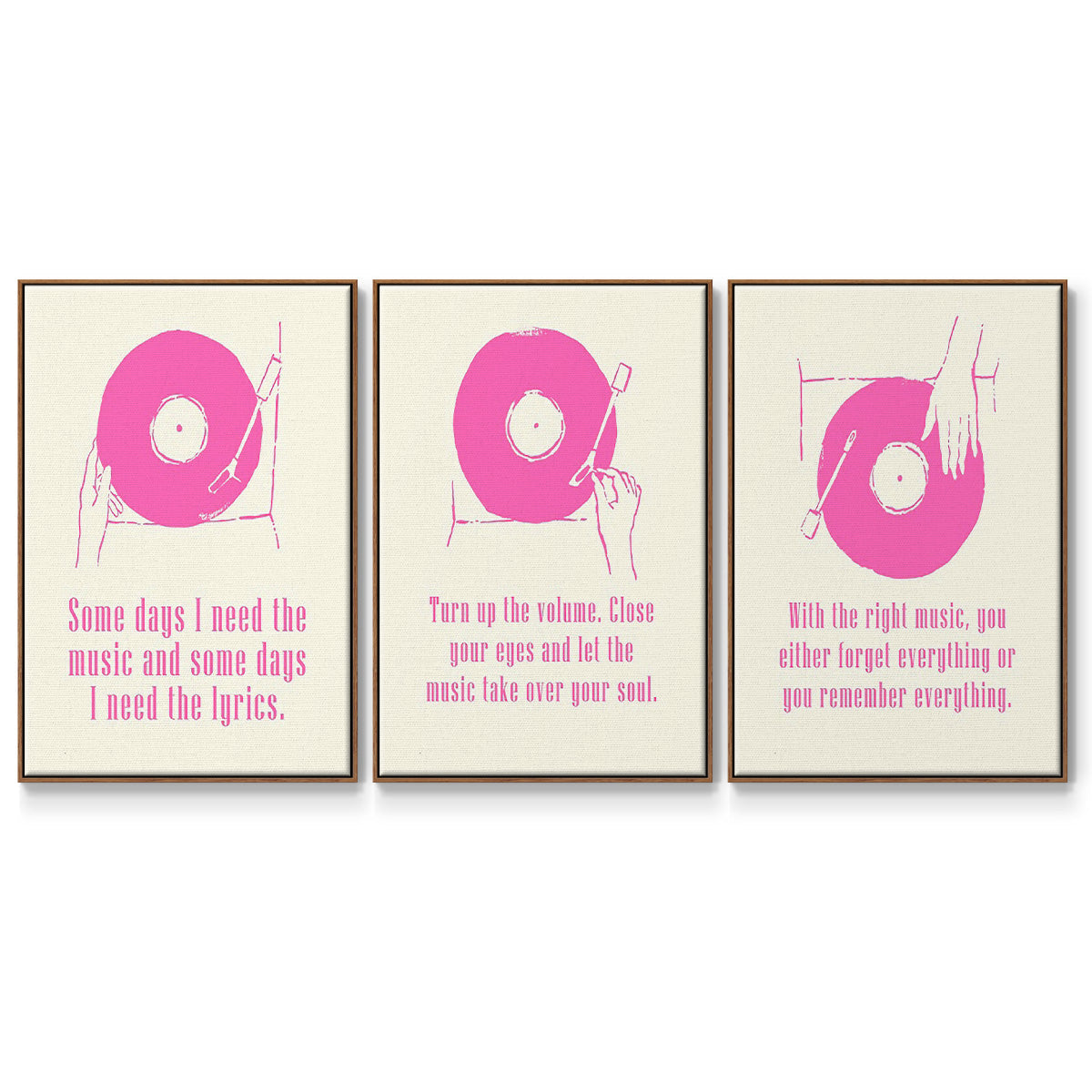 Sweet Melody I - Floater Framed Canvas Set
