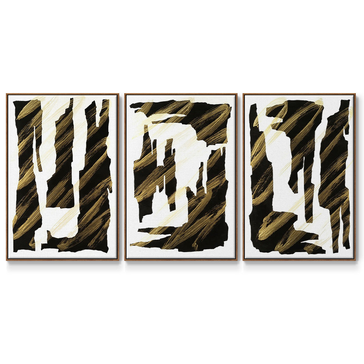 Onyx Obelisks I - Floater Framed Canvas Set