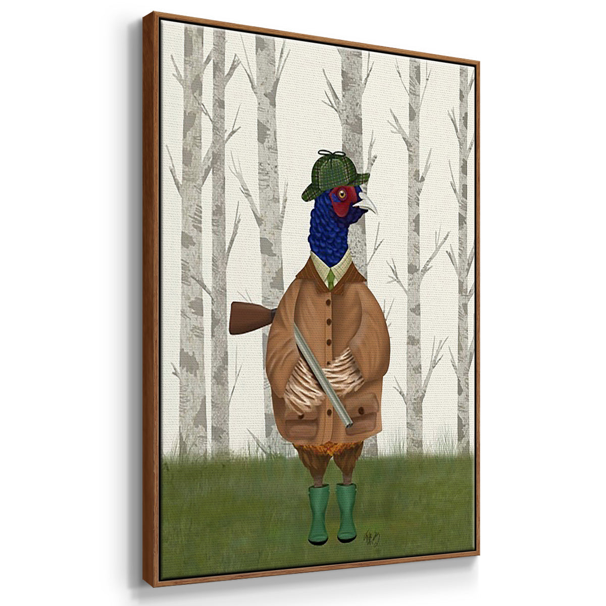 Pheasant Shooting Party 1 - Floater Framed Canvas Set