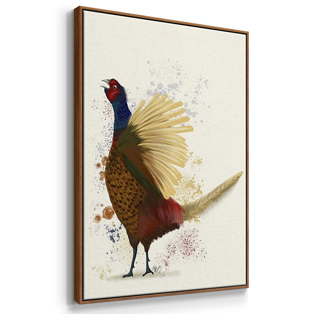 Pheasant Splash 3 - Floater Framed Canvas Set