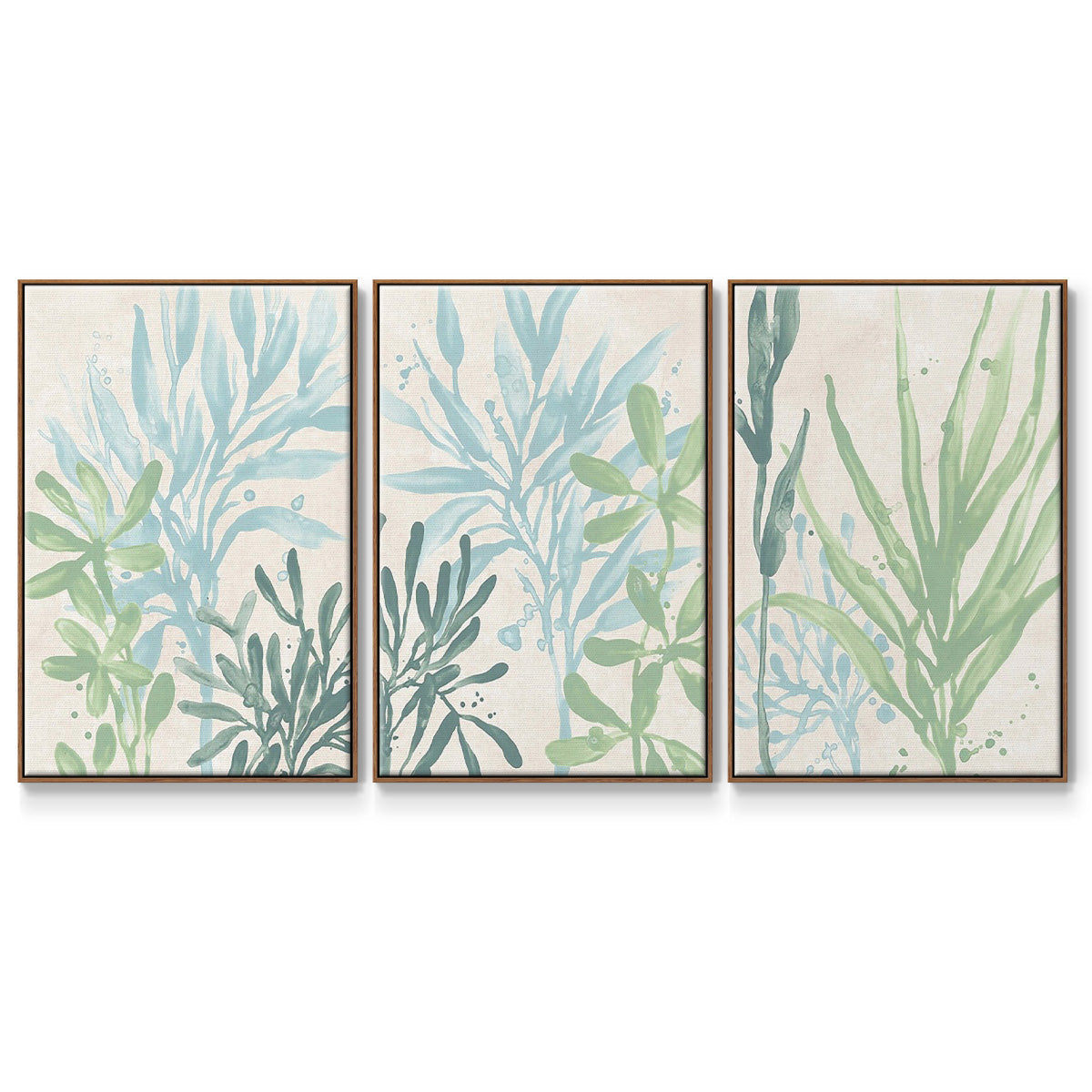 Swaying Seagrass I - Floater Framed Canvas Set