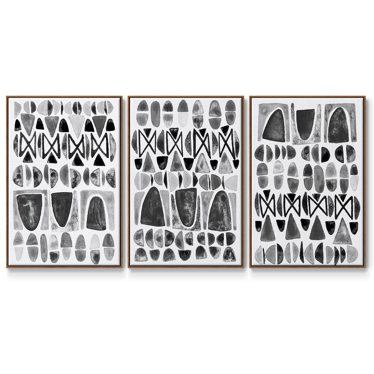 Grey Arches I - Floater Framed Canvas Set
