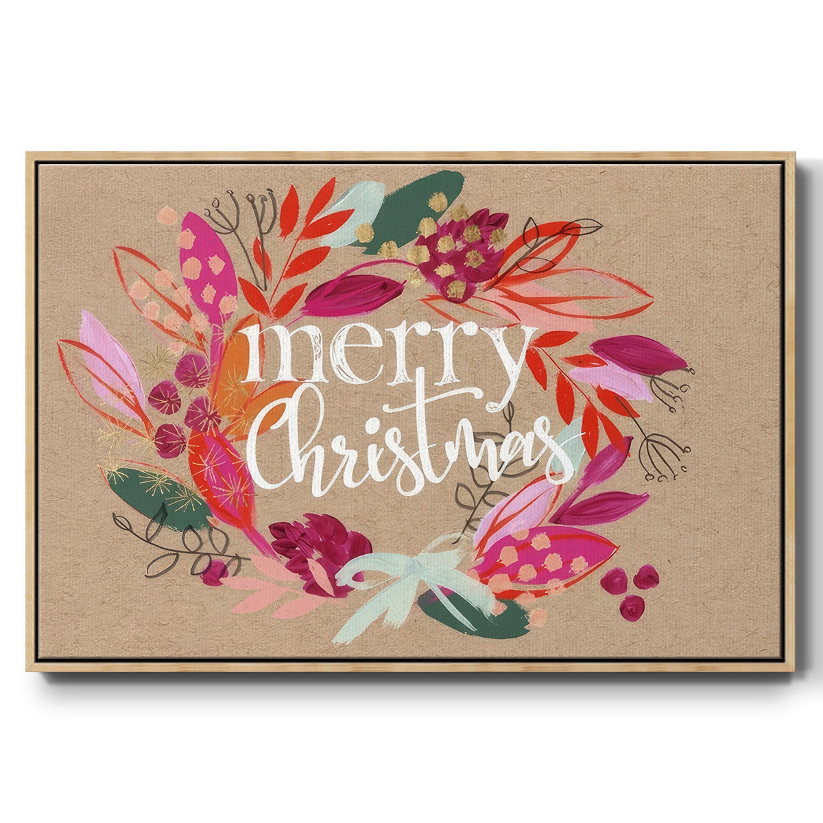Crafty Christmas Collection A - Floater Framed Canvas Print