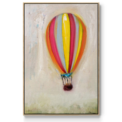 Lucky Hot Air Balloon - Floater Framed Canvas Print