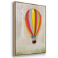 Lucky Hot Air Balloon - Floater Framed Canvas Print