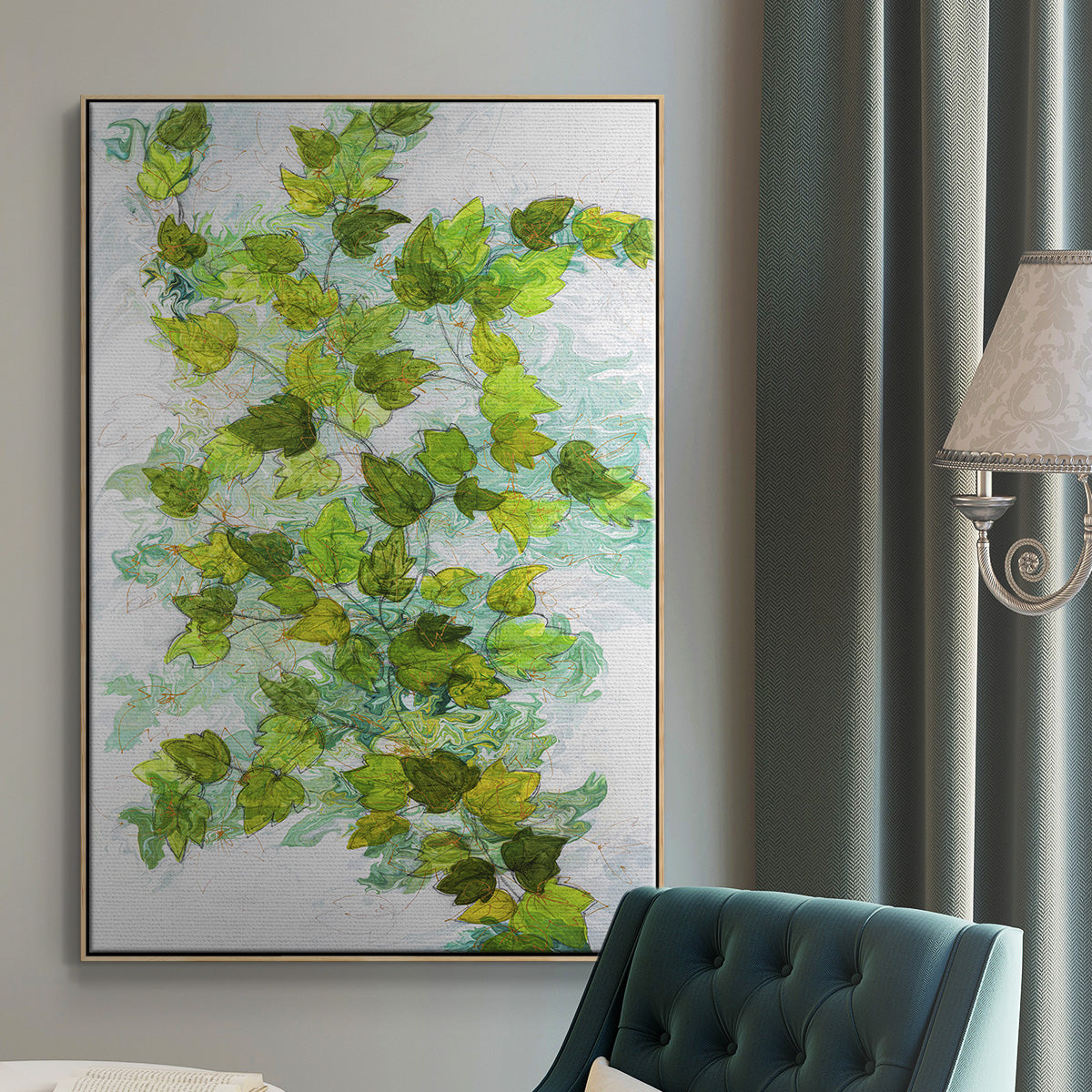 Ivy - Floater Framed Canvas Print