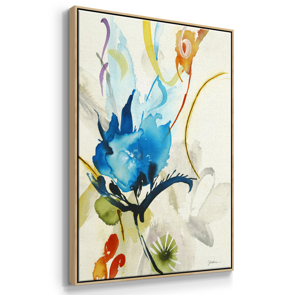 Local Color I - Floater Framed Canvas Print