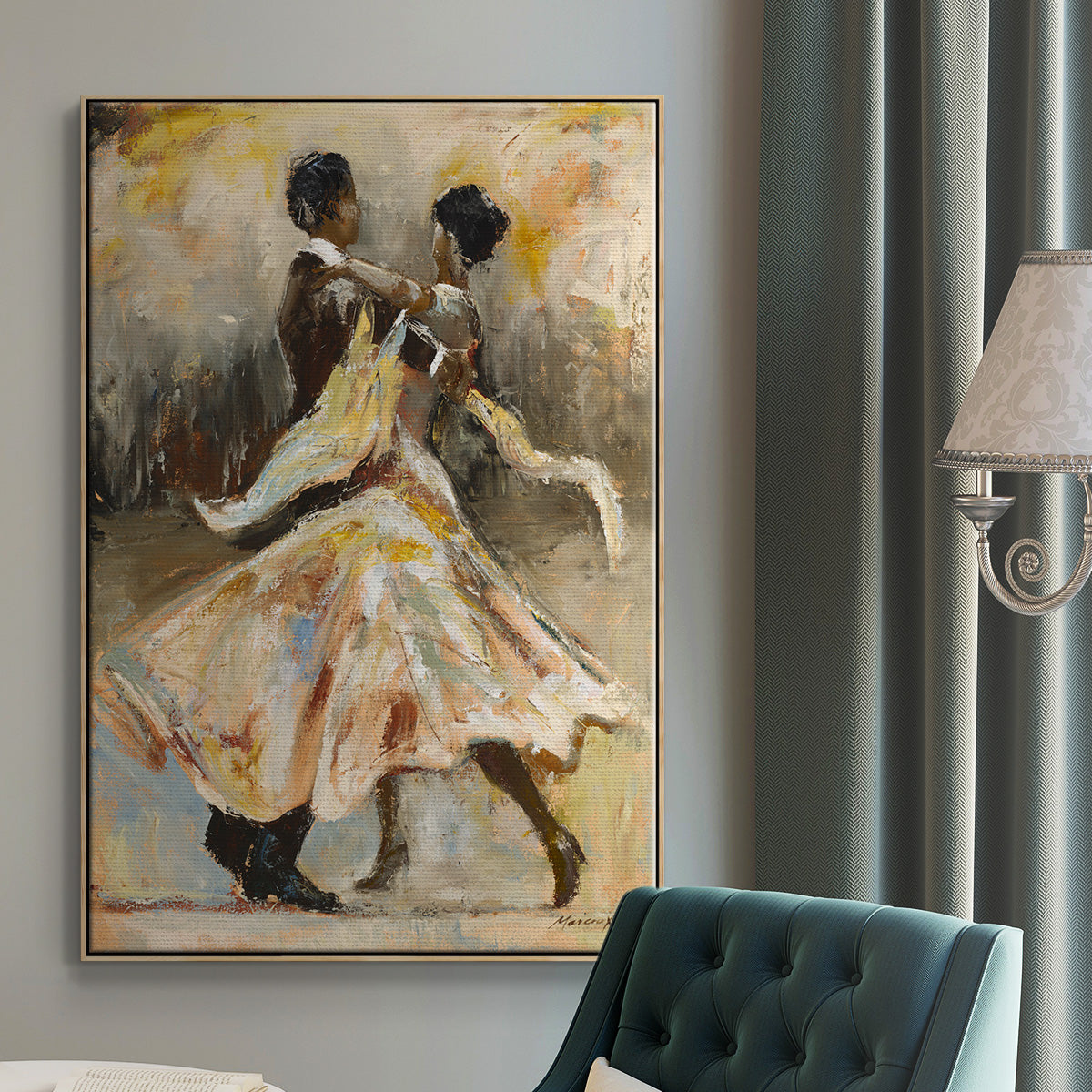 Night Out - Floater Framed Canvas Print