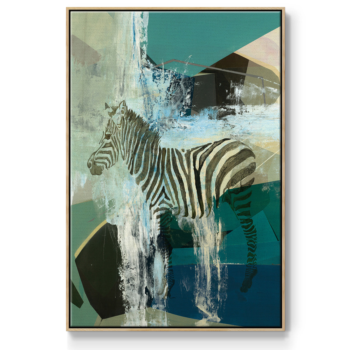Crossing the Lines - Floater Framed Canvas Print