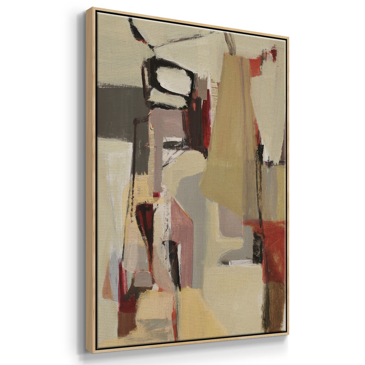 Peaches - Floater Framed Canvas Print