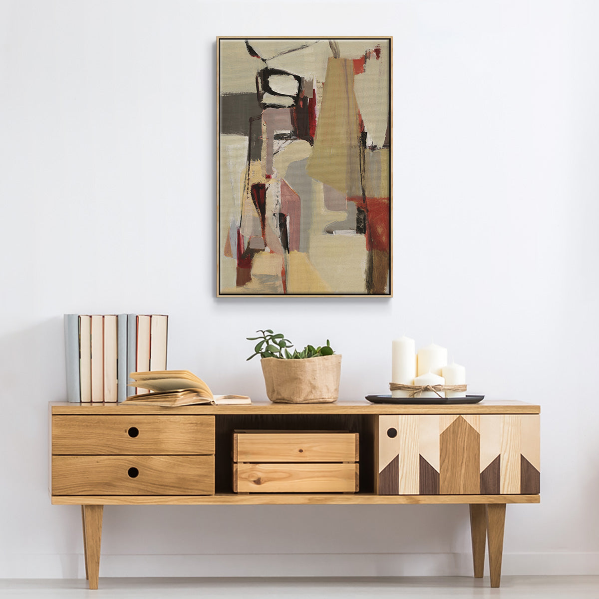 Peaches - Floater Framed Canvas Print