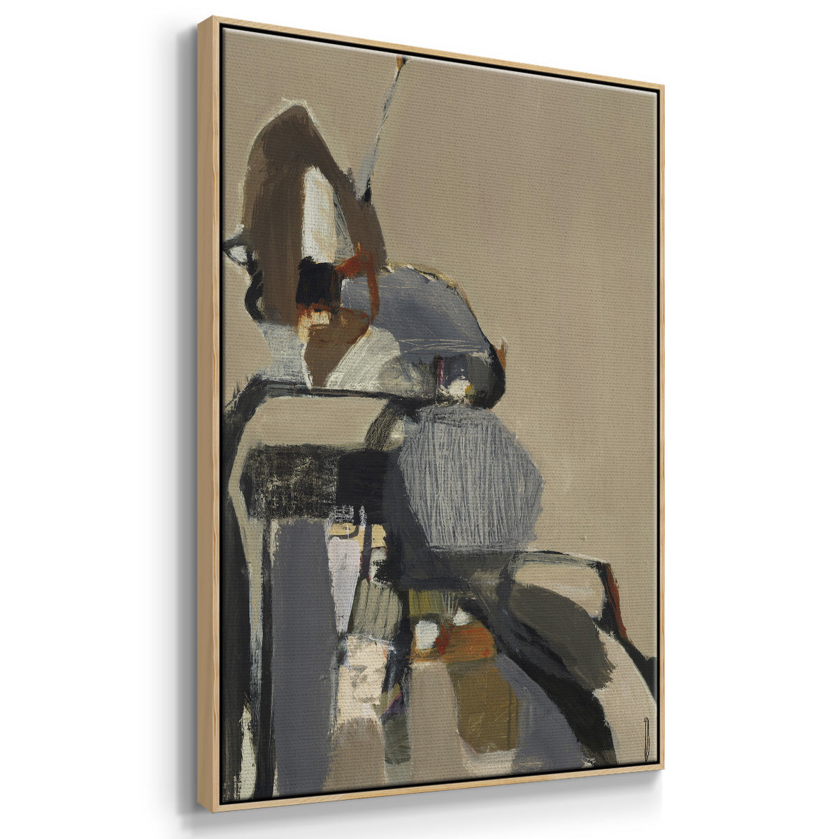 Landslide - Floater Framed Canvas Print