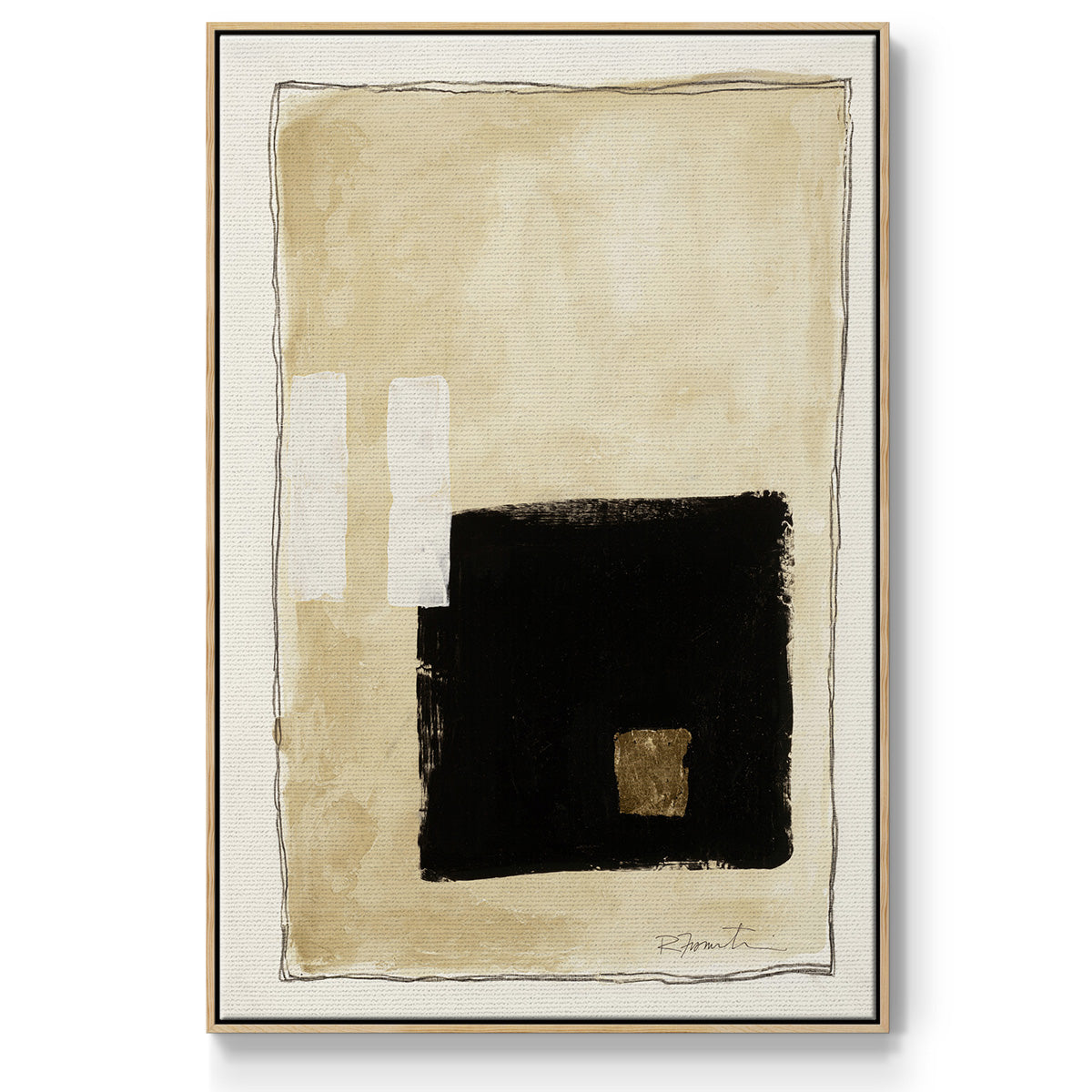 Inner Musing I - Floater Framed Canvas Print