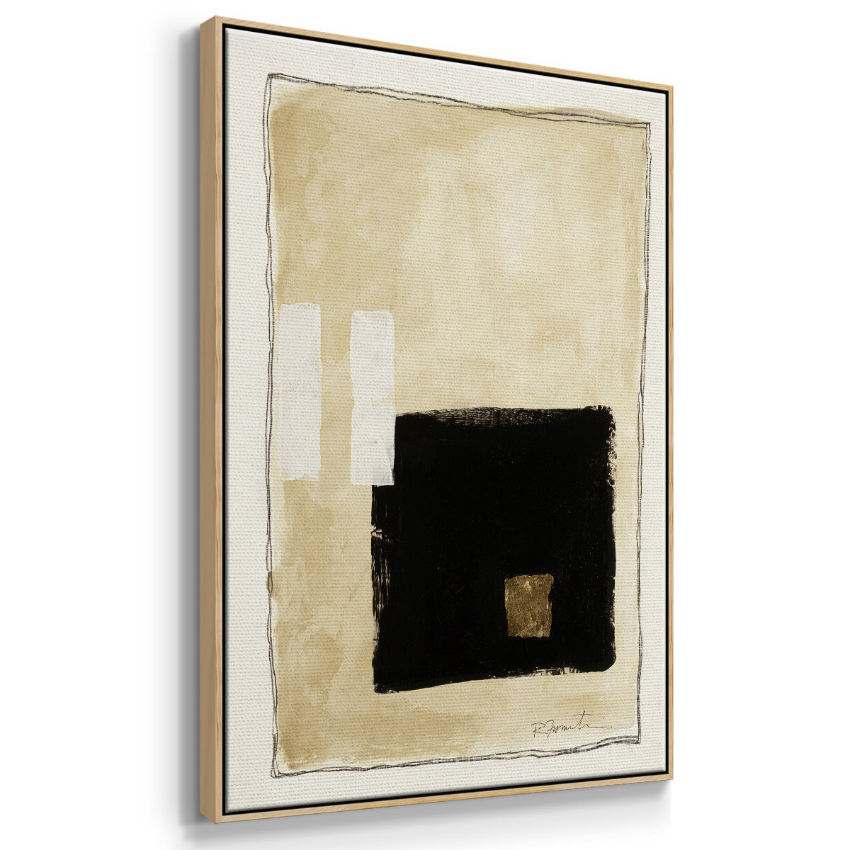 Inner Musing I - Floater Framed Canvas Print