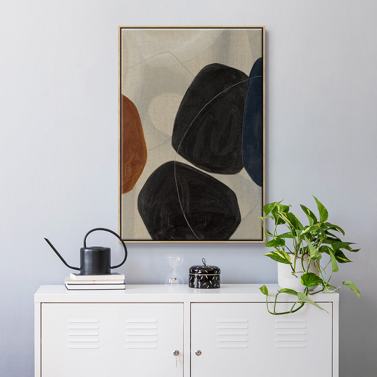 Gravity I - Floater Framed Canvas Print