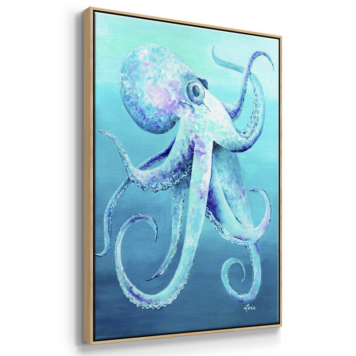 Octopus - Floater Framed Canvas Print