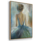Lady in Blue - Floater Framed Canvas Print