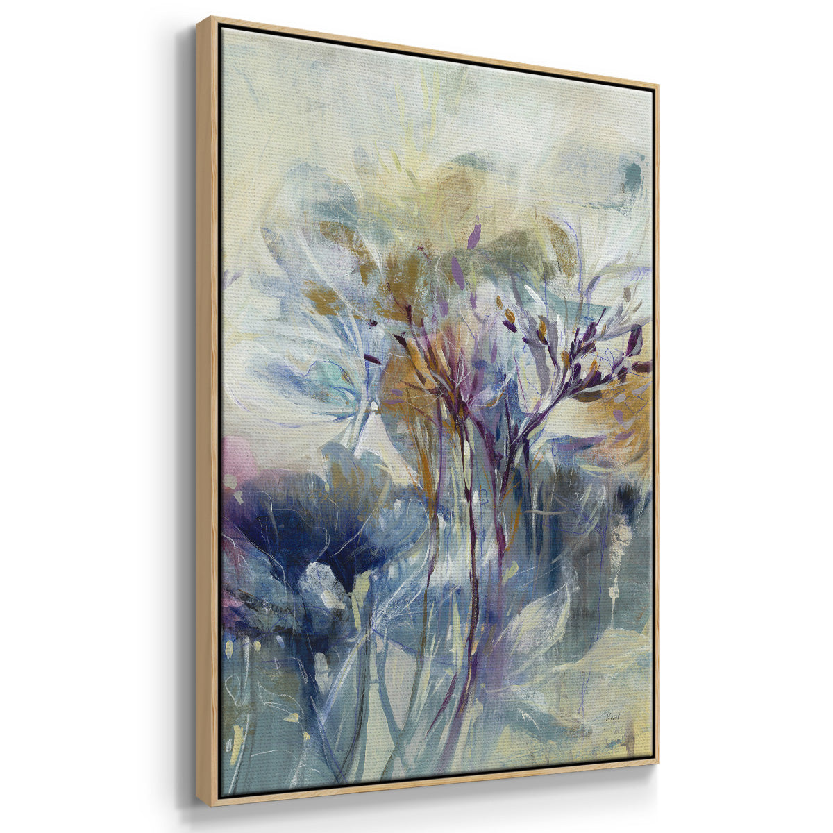 Meadow Saffron II - Floater Framed Canvas Print