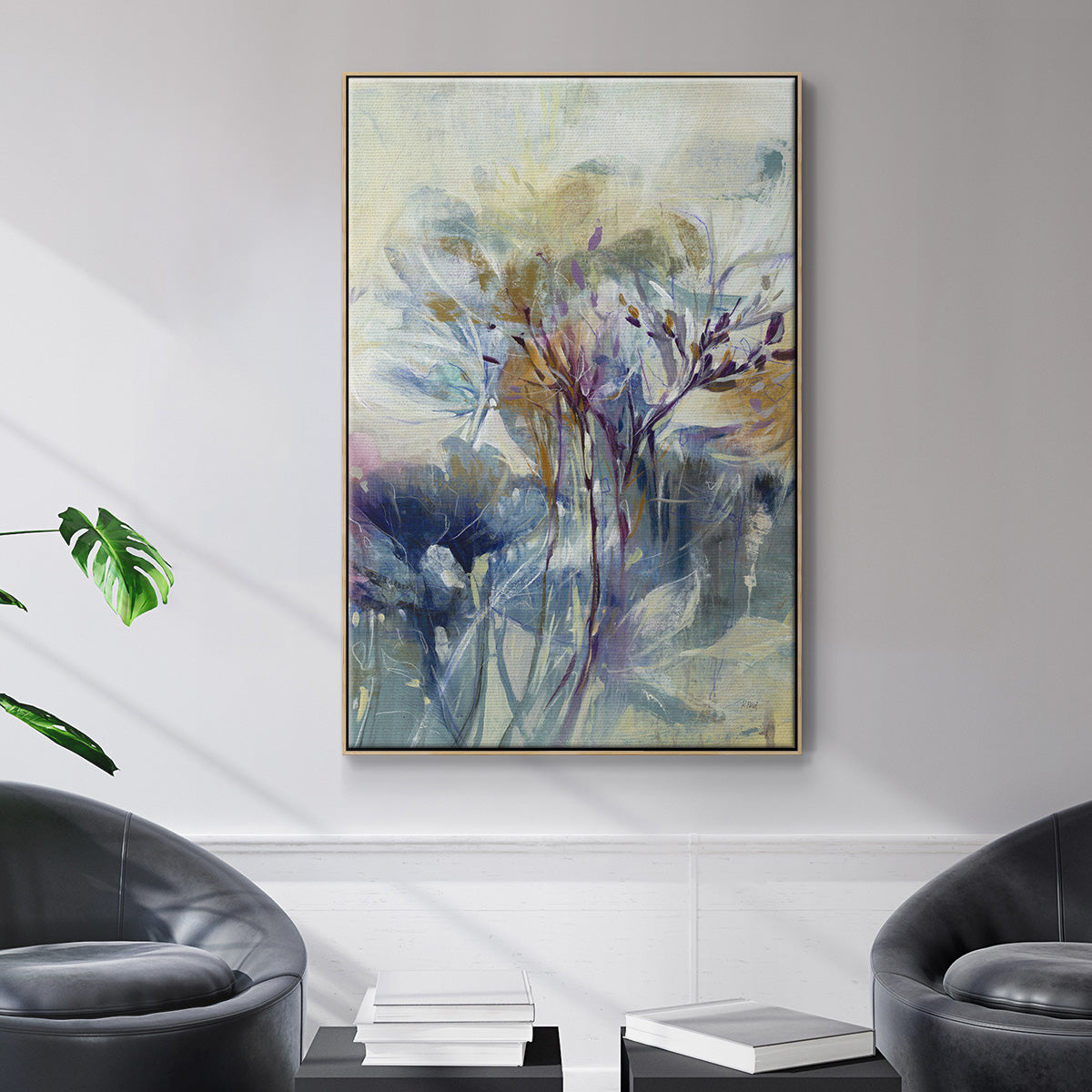 Meadow Saffron II - Floater Framed Canvas Print