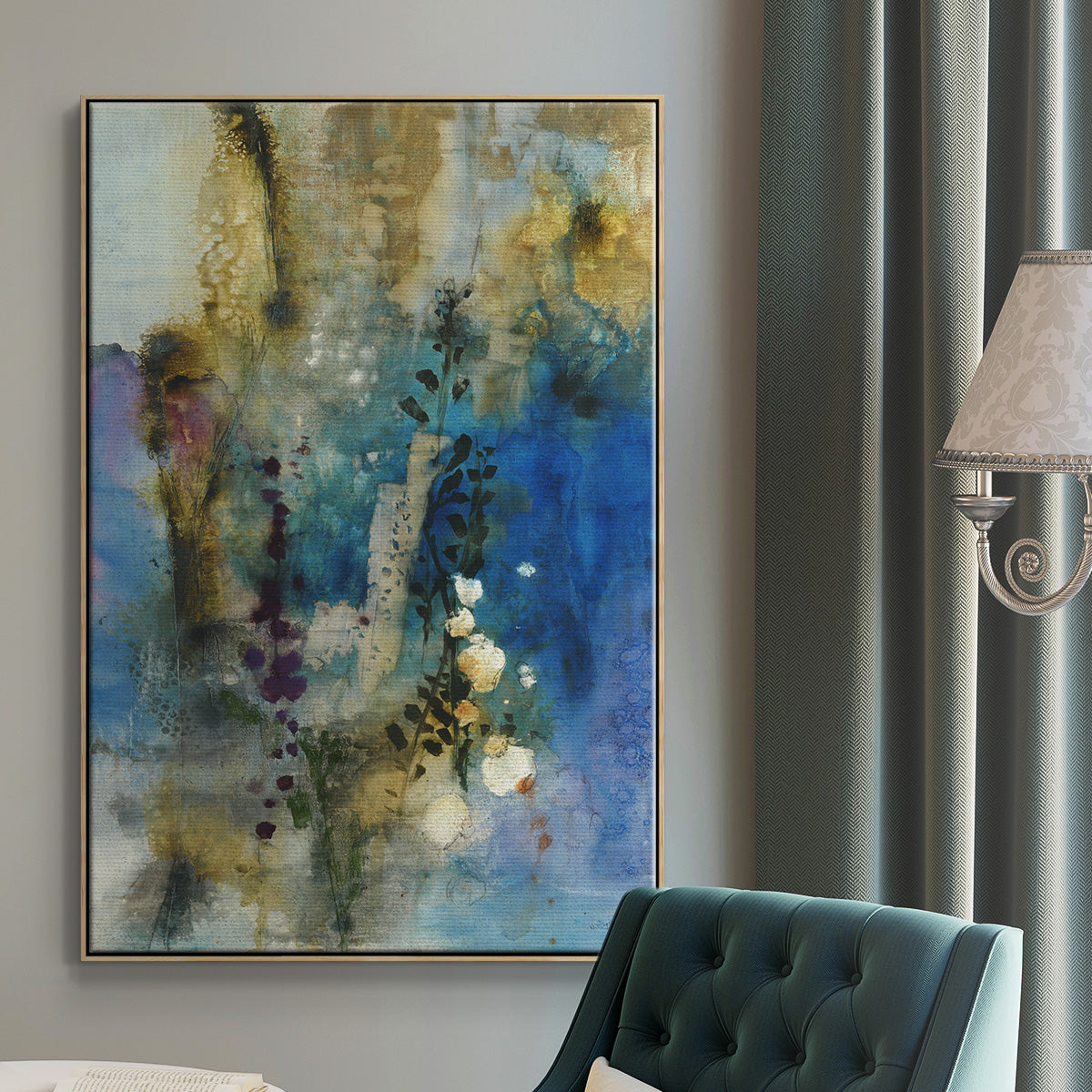 Immerge I - Floater Framed Canvas Print